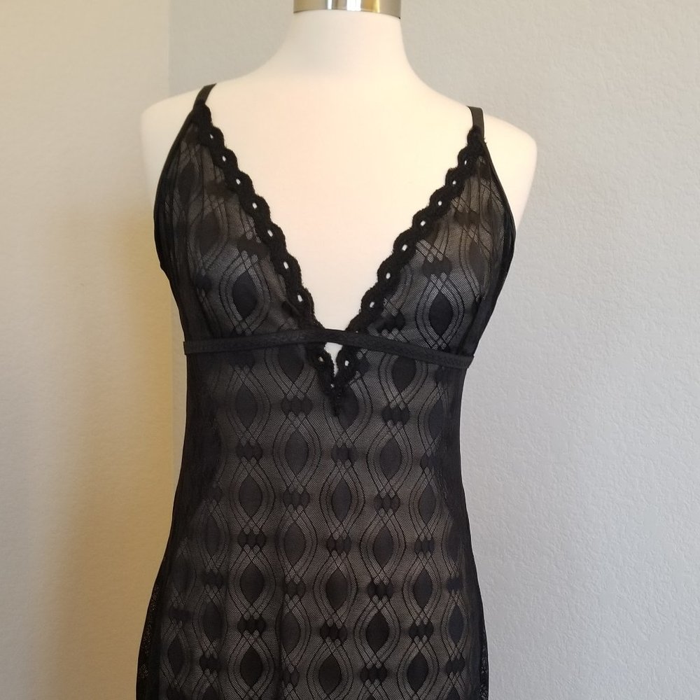 Black Lace Chemise Slip